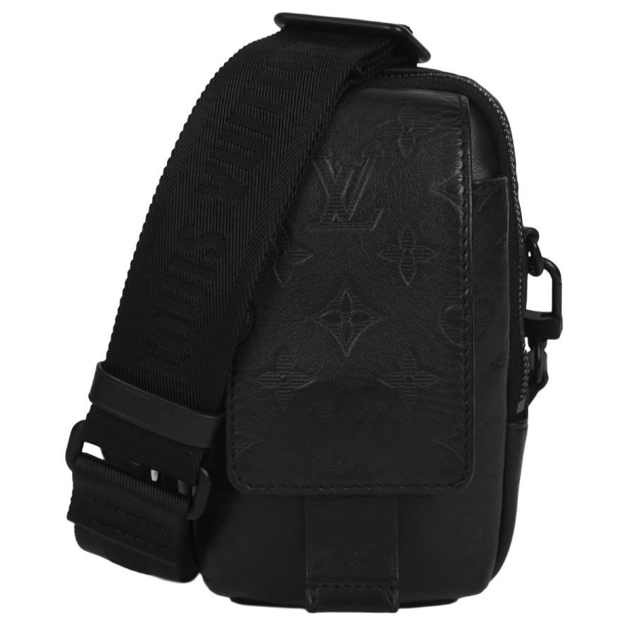 LOUIS VUITTONモノグラム シャドウ ラウンド ミニポーチ ブラック LOUIS VUITTON（ルイ・ヴィトン） モノグラムシャドウ ダブル フォン