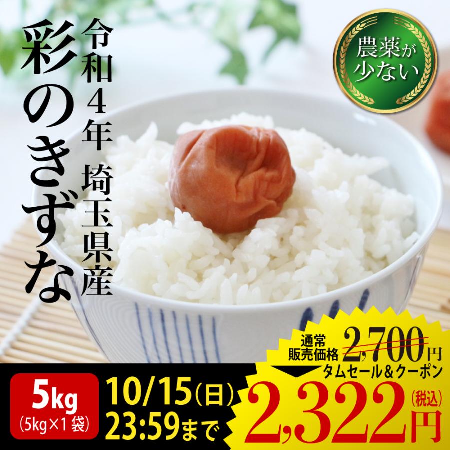 逆輸入 白米 5kg 彩のきずな 新米 埼玉県産 令和4年産 送料無料 米 5キロ