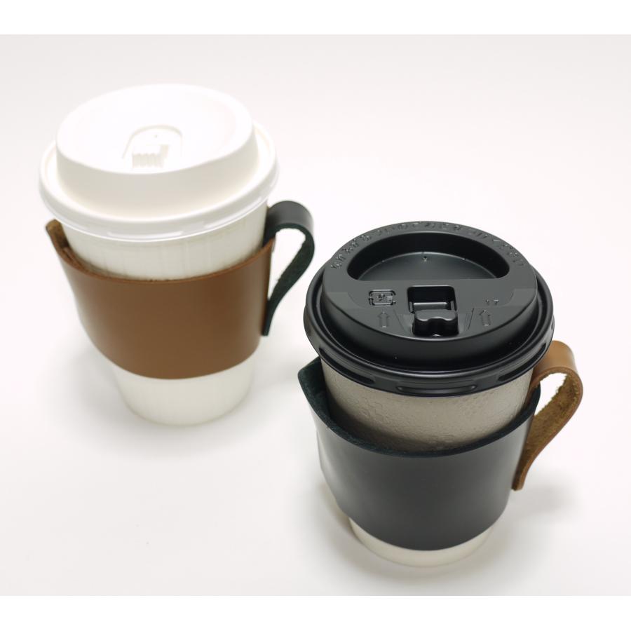 本革/レザー カップホルダー/スリーブ ワンタッチサイズ変更可能 様々