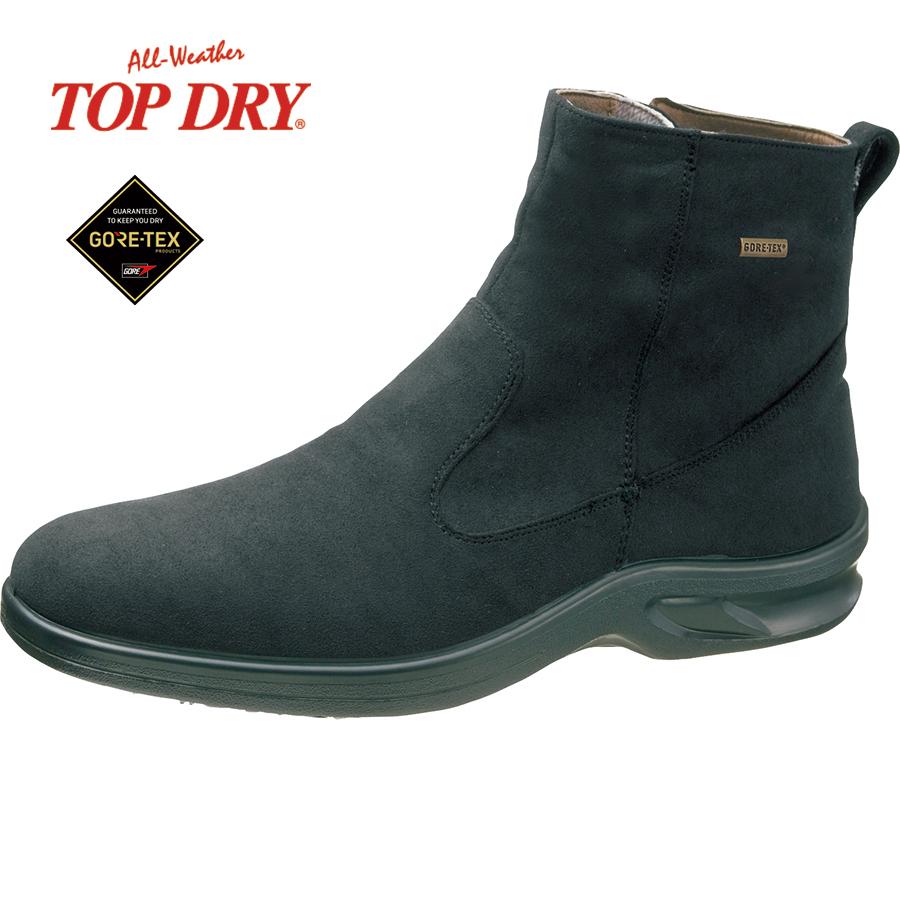 TOP DRY 防水 レインブーツ メンズ トップドライ TDY3835 ブラック