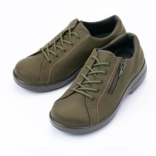 アサヒシューズ ASAHI 4963507455666 AF39906 トップドライ TDY3990 オリーブ 24．5cm　ゴアテックスファブリックス採用 滑りにくい 雨晴兼用 ゆったり 日本製 TOP DRY 防水 レインシューズ レディース スニーカー トップドライ