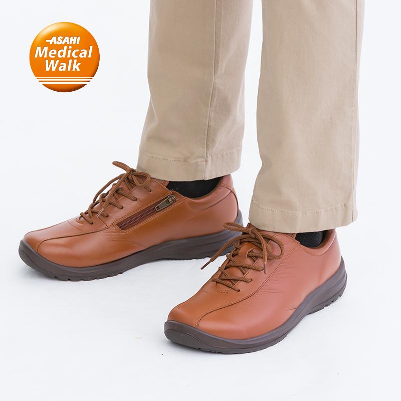 肌触りがいい スニーカー メンズ ウォーキング 幅広 4e アサヒメディカルウォークwk M001 ブラウン 数量限定 Kuljic Com