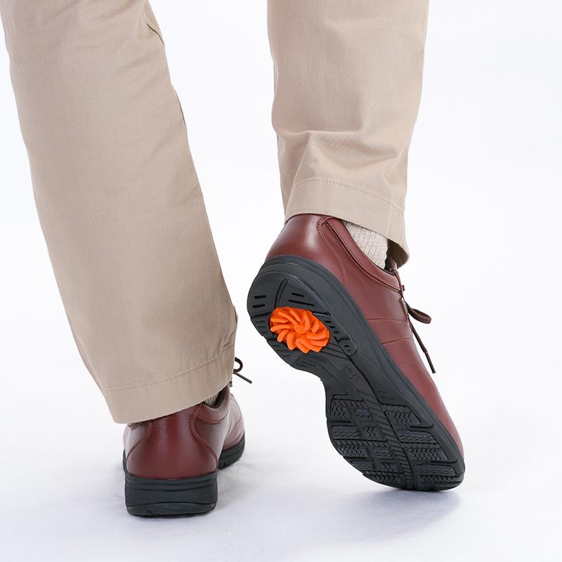 人気SALE,【高品質の製品】ウォーキングシューズ メンズ  メディカルウォーク MF ブラウン 4E 幅広  ひざに優しい靴　通勤 茶色 マジックテープ