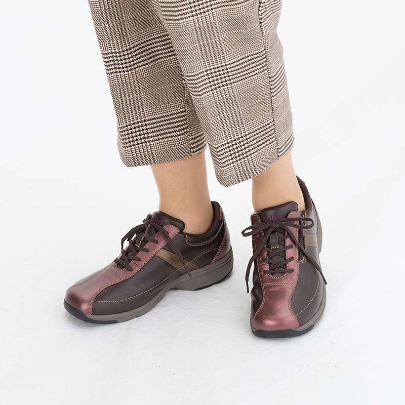 メディカルウォーク　ブラウンコンビ　23.5㎝　4E アサヒシューズ ウォーキングシューズ レディース メディカルウォーク