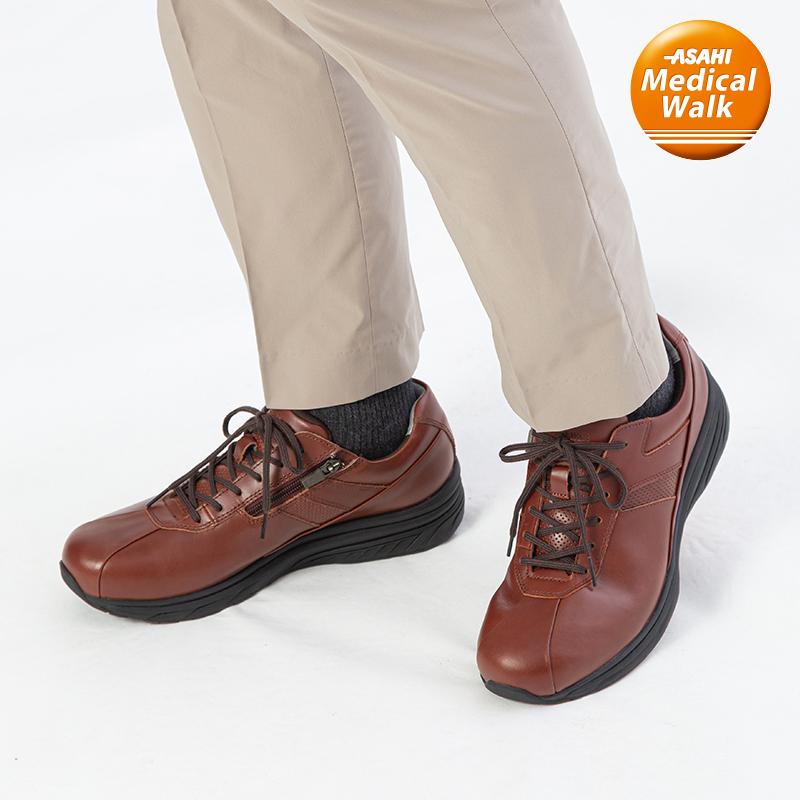 セール プレゼント ウォーキングシューズ メンズ ひざ メディカルウォーク Tr M024 ブラウン Kv アサヒシューズ直営店 通販 Yahoo ショッピング