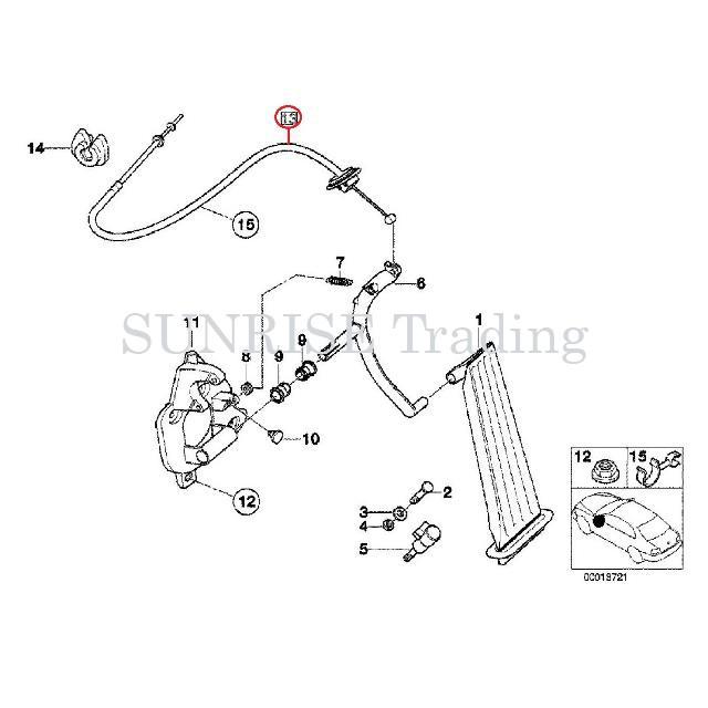 Bmw E46 アクセルケーブル 右ハンドル 純正 Bmw 35411166204 サンライズトレーディング 通販 Yahoo ショッピング