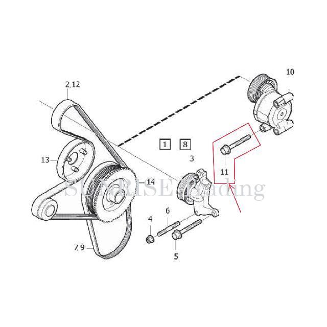 VOLVO V50/C30/S40 テンショナー スクリュー 純正｜sunrise-trading
