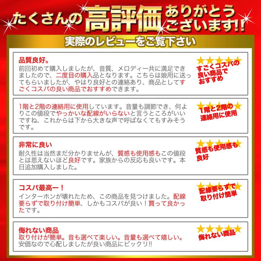 インターホン ドアホン ワイヤレス ワイヤレスチャイム インターフォン