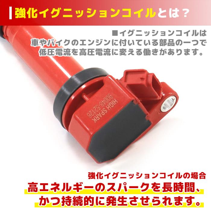 ダイハツ ミラジーノ L660S 強化イグニッションコイル 3本 半年保証 純正同等品 90048-52126 ハイパワー｜sunriseco419｜02