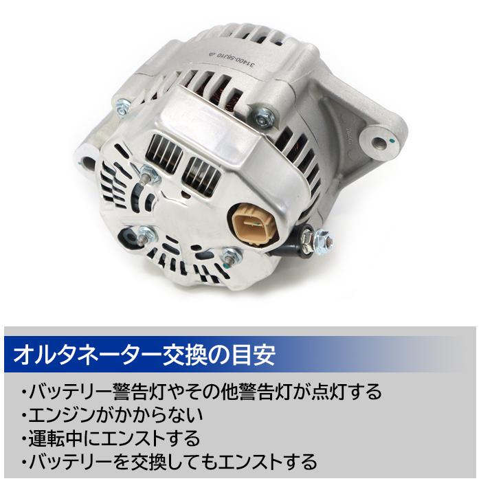 オルタネーター ダイナモ 31400-65H00 送料込み 保証付き エブリイワゴン ダイナモ オルタネーター 31400-68H03 12V60A