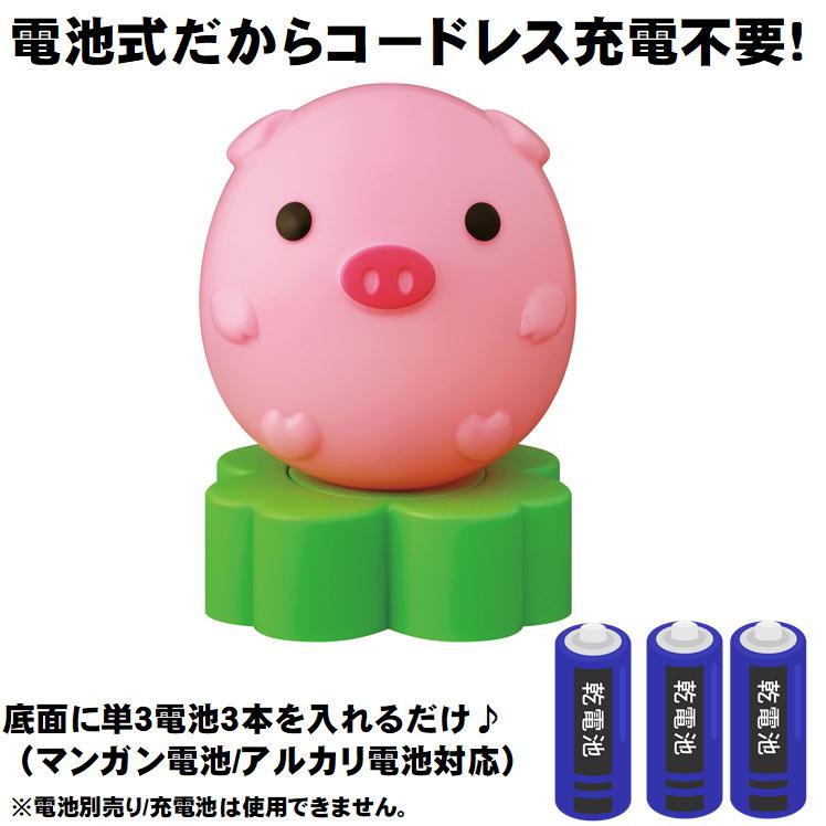 トロといっしょ！　ぶるぶるクッション　単１乾電池2本使用 あひるのおやすみライト / ホワイト」電球色 / やわらかシリコン