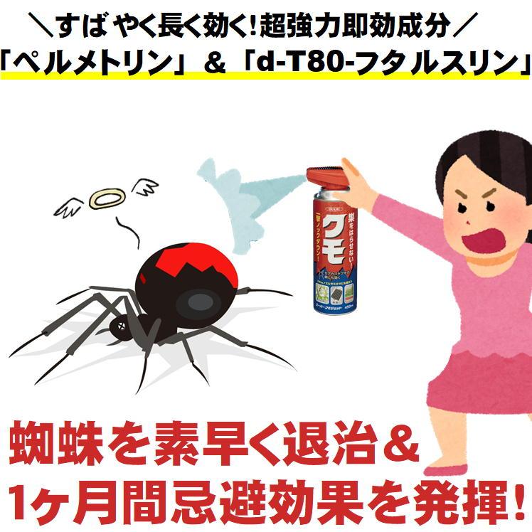 蜘蛛の巣 除去 スプレー クモ 駆除 対策 屋外 くも いなくなる 殺虫スプレー 強力 イカリ消毒 スーパークモジェット2Way 450mL 日本製 おまけ付 |  | 06