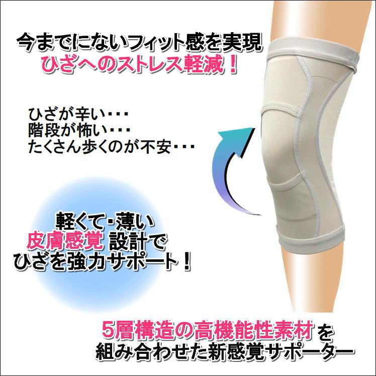 膝サポーター ひざ 痛み 対策 負担 軽減 ヒザ 関節 保護 歩行 サポート 膝用 便利 グッズ スポーツ ゴルフ バスケ バレー 皮膚感覚 ひざ ARUKO 日本製_1