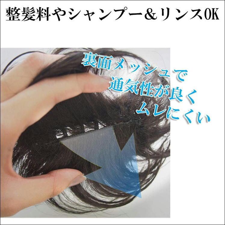 部分かつら ウィッグ ヘアピース かつら 薄毛 頭頂部 トップヘア はげ