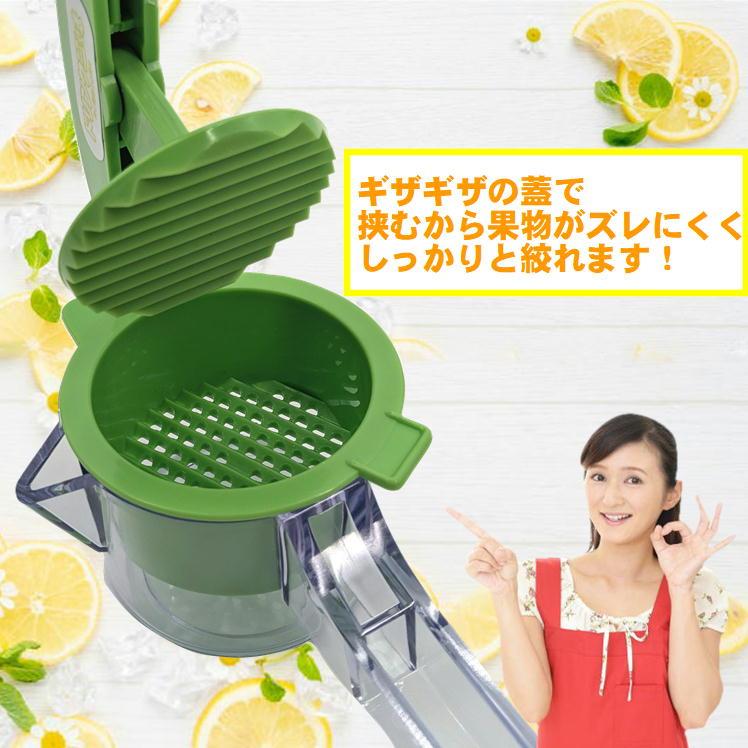 ジューサー 小型 搾りカス分離 手絞りジューサー 生絞り レモン 搾り器