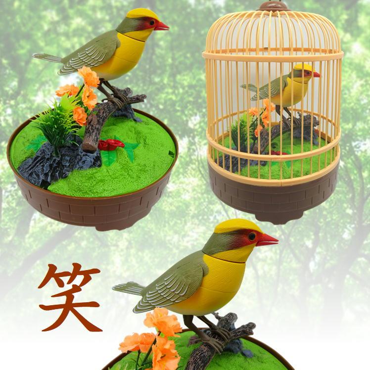 鳥 装飾 玩具 置物 音センサー おもちゃ バード 小鳥 鳴く鳥