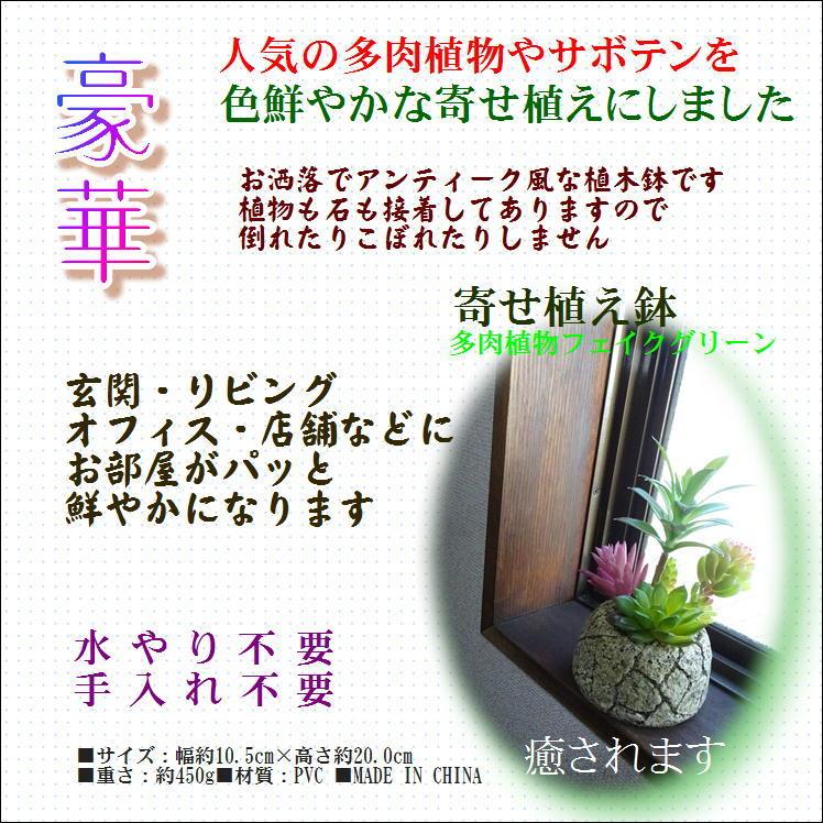 人工観葉植物 フェイクグリーン 観葉植物 造花 多肉植物 フェイク 枯れない 水やり お手入れ 不要 かわいい インテリア 雑貨 寄せ植え鉢 寄せ植え2個組|sunroad1|04