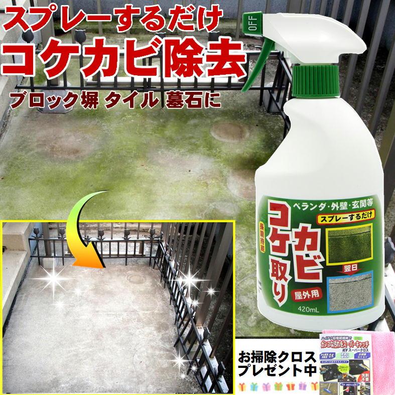 コケカビ取り コケ カビ こけ かび 苔 掃除 除去 防止 スプレー コケ取り カビ取り 外壁 墓石 ベランダ 門柱 玄関 ブロック塀 コンクリート 日本製 Zt006 1 サンロードヤフー店 通販 Yahoo ショッピング