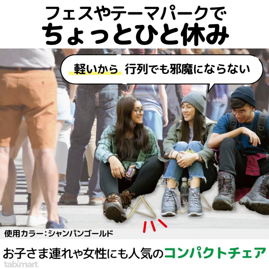 携帯いす 軽量 コンパクト 折りたたみ椅子 250g ポータブルチェア 携帯