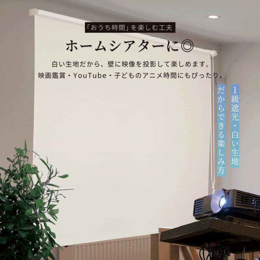 ロールスクリーン 白いロールスクリーン カーム 1本 遮光1級 選べる4