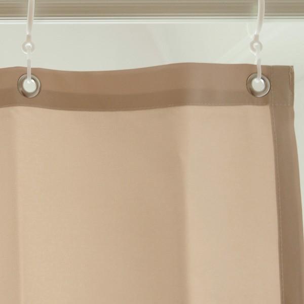シャワーカーテン 撥水 防炎 幅142×丈150・丈180cm 既製品 1枚入 S字