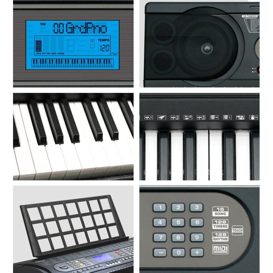 1年保証 電子キーボード 61鍵盤 電子ピアノ 楽器 タッチレスポンス 録音 プログラミング機能 ヘッドホン対応 初心者 子供 大人 PlayTouch61 SunRuck SR-DP03｜sunruck-direct｜06