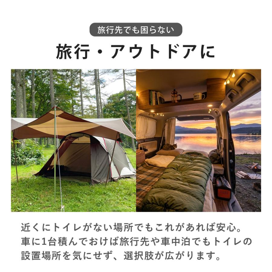 青緑色 ポータブルトイレ 楽天市場】ポータブルトイレ デラックス型 バケツ付き 介護 （ 介護用