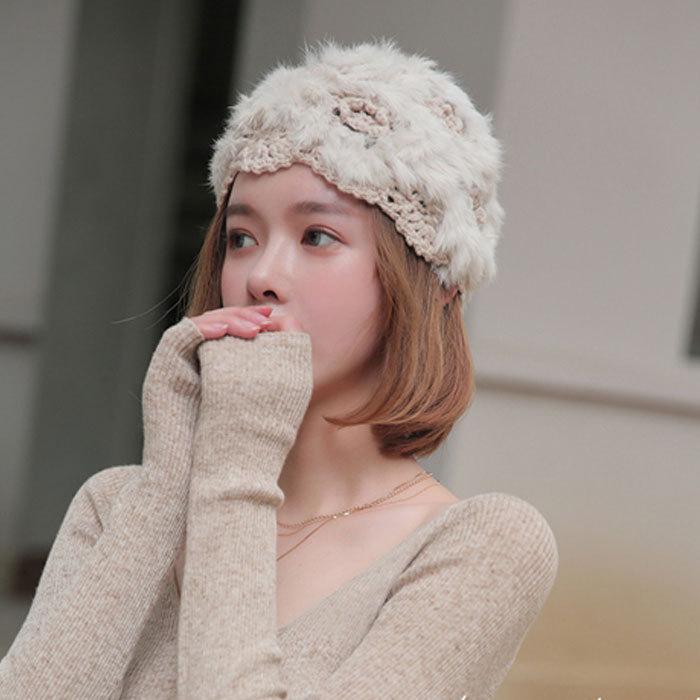 ニット帽 帽子 白 ホワイト ファー かぎ編み フラワー 花 秋 冬 おしゃれ レディース 79 Sun Rutile 通販 Yahoo ショッピング