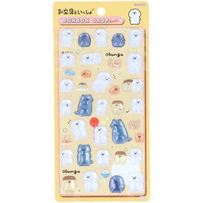 お文具といっしょ ボンボンドロップシール お文具さん ｜ サンスター