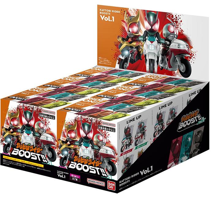 RIDE ON!!かっとびライダーBOOSTvol.1 ノーマル6種コンプ最安値 BOX】 仮面ライダー カッとびライダーBOOST!! Vol.01 6個入りBOX ｜ 未