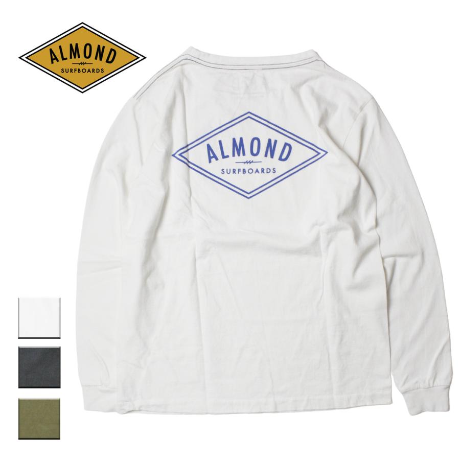 アーモンド Tシャツ 長袖 メンズ レディース ブランド おしゃれ 長袖tシャツ ロングtシャツ ロンt 日本製 ロゴ バックプリント サーフ 白 Alm Ls1904w Suns Calif 通販 Yahoo ショッピング