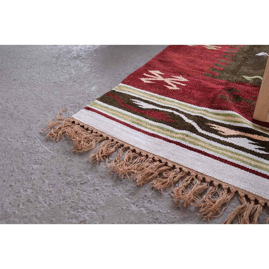 東谷 ラグマット おしゃれ キリムラグ キリムラグマット 北欧 ブランド キッチン 玄関マット インテリア マット キリム 柄 チマヨ インディアン | 東谷 | 10