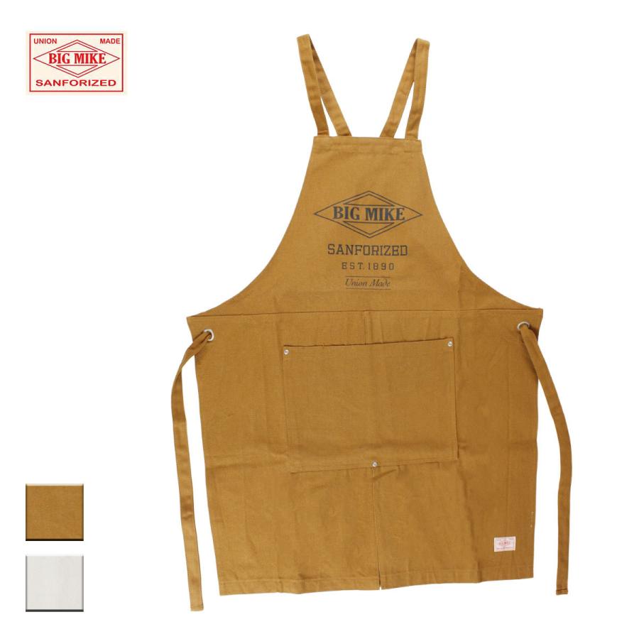 ビッグマイク エプロン おしゃれ ブランド メンズ レディース えぷろん ワークエプロン ロゴ ブランドロゴ キャンプ アウトドア アメカジ 茶色 白 Bgm Suns Calif 通販 Yahoo ショッピング