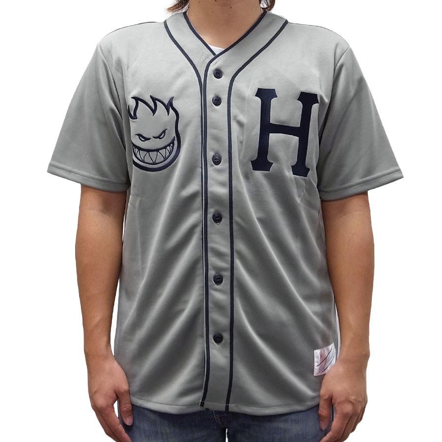 メンズ シャツ 半袖 HUF SPITFIRE ハフ スピットファイア コラボ ジェリー ベースボール BASEBALL JERSEY 3色 OOO｜sunscalif｜06