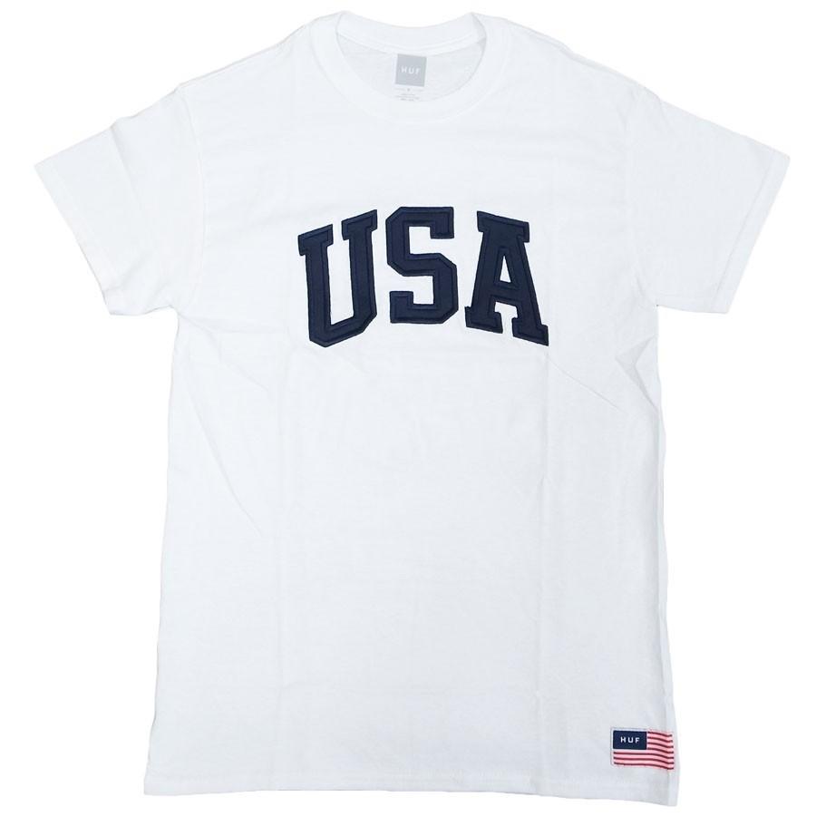 Tシャツ メンズ 半袖 ブランド おしゃれ HUF CHAMPION ハフ チャンピオン コラボレーション ロゴ 4TH OF JULY HUF USA TEE 2色 OOO｜sunscalif｜03