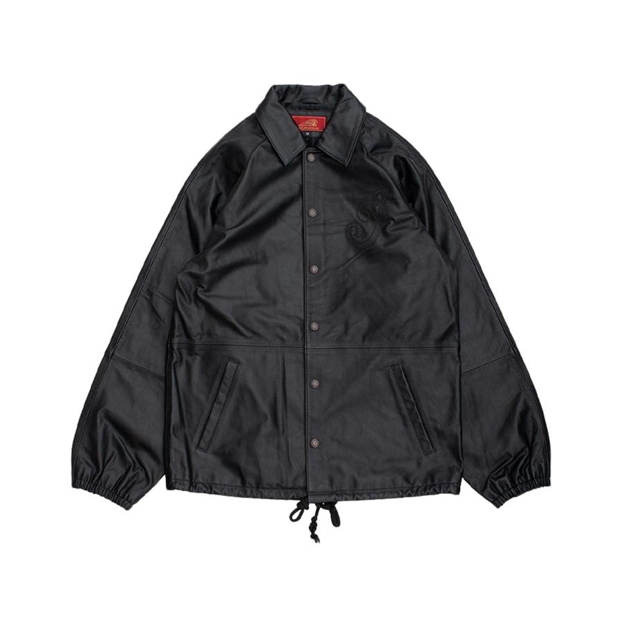 COACH レザー ジャケット M (日本サイズではLサイズ)　黒 □COACH□レザー レーサー ジャケット (Coach/レザージャケット