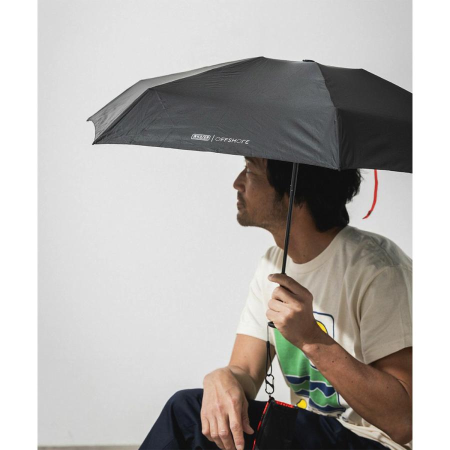 日傘 軽量 晴雨兼用 メンズ レディース ブランド おしゃれ 晴雨兼用傘 軽い UVケア 反射 撥水 防水 紫外線カット 遮光 コンパクト コラボ 黒 | OFFSHORE | 05