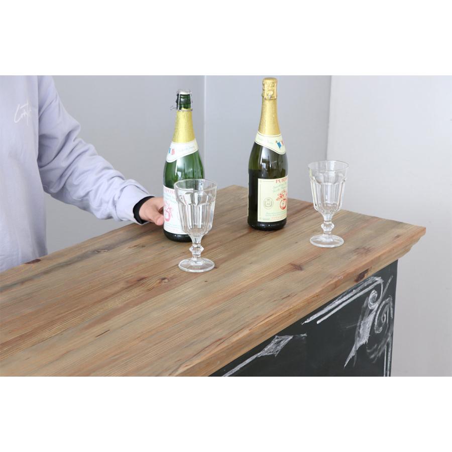 カフェ風インテリア　ブラックボード付きキャビネット　カウンター　メニューボード カフェ風インテリア ブラックボード付きキャビネット カウンター