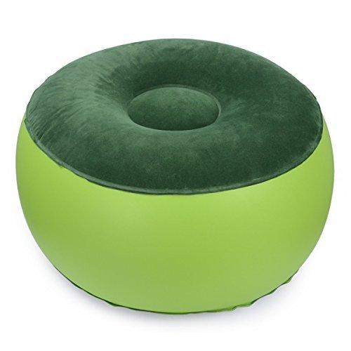 DonkeyEmma エアチェア 耐久性 バランス ポータブル アウトドア キャンプ チェア インフレータブル スツール フットレスト クッション ホーム オフィス ヨガ (グ