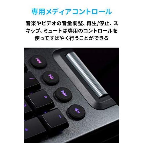 Logicool G ロジクール G ゲーミングキーボード 有線 G813 薄型 GLスイッチ クリッキー メカニカル キーボード 日本語配列 LIGHTSYNC RGB USBパススルー G813-CK｜sunset-k-t｜07