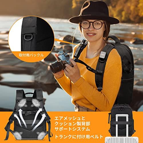 TARION カメラバッグ カメラバックパック カメラリュック 大容量 11.5L サイドアクセス 三脚収納 軽量 防水 一眼レフカメラバッグ DSLR デジタルカメラ ドロン用｜sunset-k-t｜06