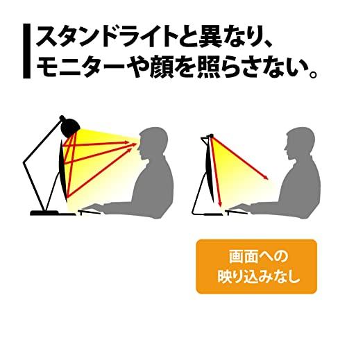 プリンストン モニター掛け式 LEDライト (簡単取付/USB給電/省スペース/角度調節/調光機能) PMA-SCBAR ブラック｜sunset-k-t｜03