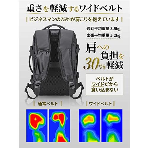 [NIQUEL]  大容量なのに疲れない  ビジネスリュック メンズ 防水 バックパック 拡張 3way 収納 多機能 リュック ビジネスバッグ 通勤 出張 通学 35l 15.6インチ｜sunset-k-t｜02