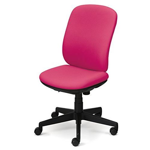 プラス オフィスチェア Presea ハイバック ブラックシェル 肘なし ピンク KC-K63SL 697853