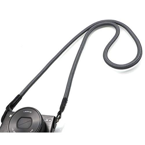 INPON カメラストラップ ネックストラップ 金属リング/リングカバー付き 一眼レフ/ミラーレス/コンパクトカメラ用 グレー 線径9mm 全長120cm クライミングロープ｜sunset-k-t｜03