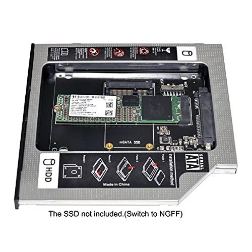 NFHK MSATA NGFF B/M-Key SSD - Slimline SATA 13ピン キャディケース 9.5mm ユニバーサル ノートパソコン CD/DVD-ROM 光学ベイ用｜sunset-k-t｜06
