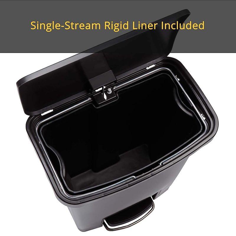 ラバーメイド(Rubbermaid) スリムジムステップオンコンテナ フロントステップ15.1L グレイ 1883599 グレイ mm Rubbermaid スリムジムステップオンコンテナ フロントステップ15 1L
