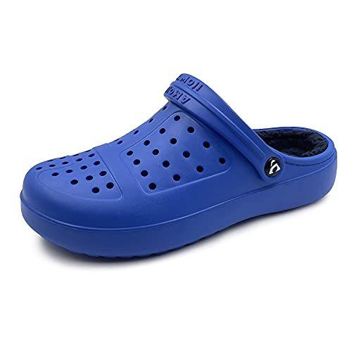 レビューで送料無料 メンズ サンダル 25 0cm冬用 ブルー ボアサンダル アモジ レディース 外履 クロッグサンダル サボサンダル 冬 スリッパ Sustentec Com Br