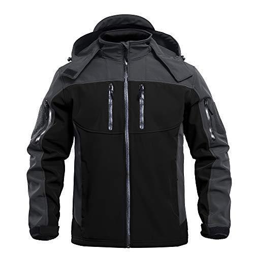 Tacvasen スキーウェア メンズ 作業ウェア 防寒 上着 軍ジャケット トレッキング 普段着 保温 アウトドア 男女兼用 ブラックグレー 3xl Kefuvodxwl 文具 ステーショナリー Centralcampo Com Br