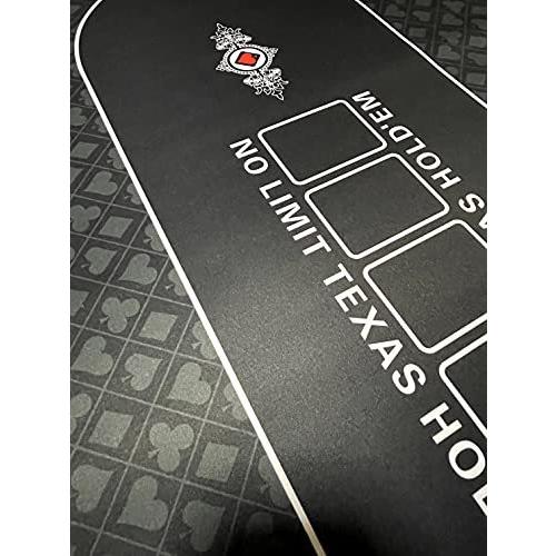 ヨロズラボ ポーカー マット テキサスホールデム プレイマット カジノ 収納袋付き 60cm 1cm ブラック 1 6 開店祝い